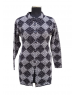 Women Long coat Black  Front Design with button